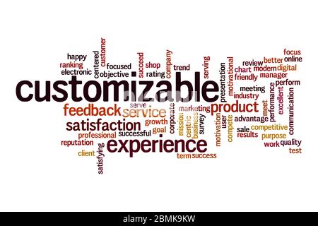 Customer centric word cloud concept on white background Stock Photo - Alamy