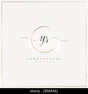 Initial Letter YS handwriting logo hand drawn template vector, logo for beauty, cosmetics, wedding, fashion and business, and other Stock Vector