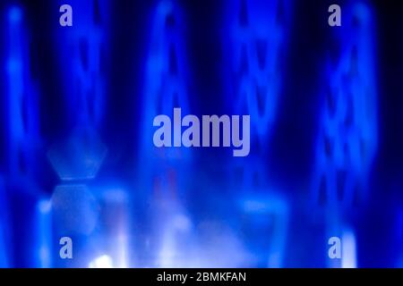 Photo of Shinny White Light on Blurred Blue Raster Background Stock Photo