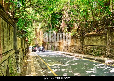 Art Street View Ubud, Bali, Indonesia. Stock Photo