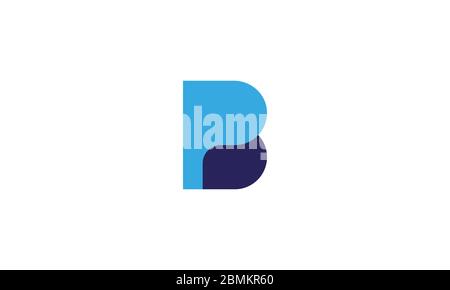 pb logo design . abstract p & b logo , modern and clean style . vector illustration Stock Vector