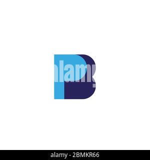 pb logo design . abstract p & b logo , modern and clean style . vector illustration Stock Vector