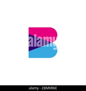 B logo . Abstract Letter B logo design. modern colorful overlay style. vector illustration Stock Vector