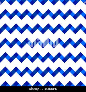 Geometric abstract wave background, seamless sea blue pattern for textile, fabric. Simple waves print Stock Vector