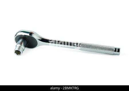 Socket spanner wrenches isolated on white background with clupping path Stock Photo