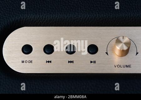 volume button on speaker bluetooth Stock Photo - Alamy