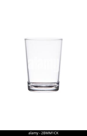 Empty water glass isolated on white with clipping path Stock Photo