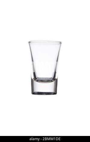 Empty water glass isolated on white with clipping path Stock Photo