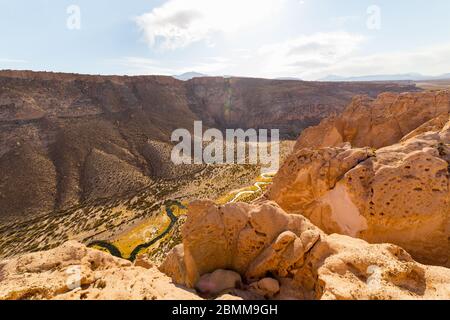 Panoramic view at Canyon Anaconda in southern Bolivia Stock Photo