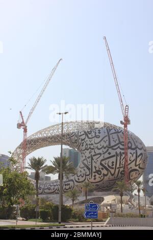 Construction work on the iconic Museum of the Future in ...