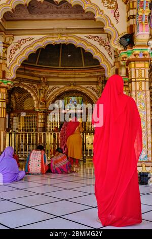 India, Gujarat, Ahmedabad, Unesco World Heritage city, Swaminarayan hindou temple Stock Photo