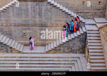 India, Gujarat, Kutch, Bhuj, Ram-Kund stepwell Stock Photo