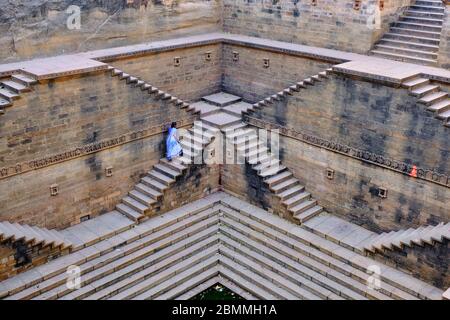 India, Gujarat, Kutch, Bhuj, Ram-Kund stepwell Stock Photo