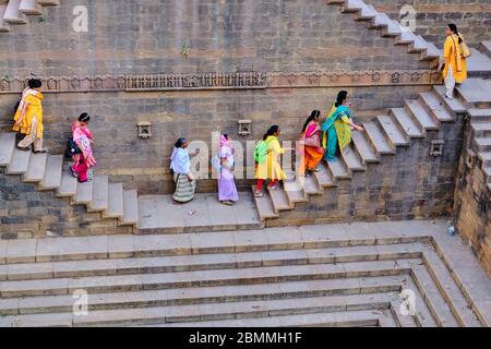 India, Gujarat, Kutch, Bhuj, Ram-Kund stepwell Stock Photo