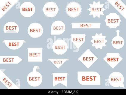 Best red labels Stock Vector