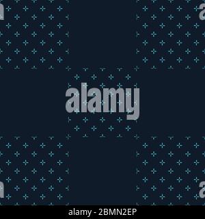 Vector cross stich plus seamless pattern, geometric background. Aim seamless patern. Stock vector illustration Stock Vector