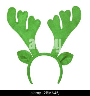 Antlers of a deer toy headband isolated on white background Stock Photo