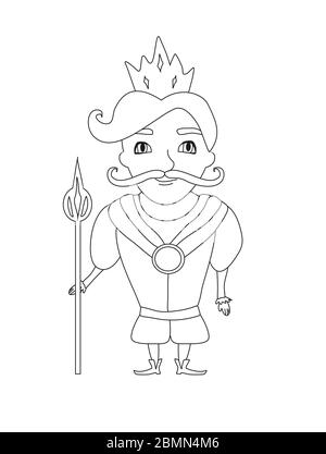 Funny cartoon King on white background - isolated doodle illustration Stock  Vector Image & Art - Alamy