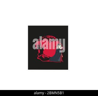 Vampire Night Halloween Card Stock Vector