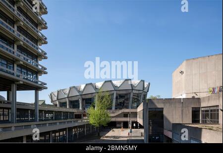 Bochum, Ruhr-Universität, !964-1974 vom Architekturbüro  HPP erbaut, Audimax Stock Photo