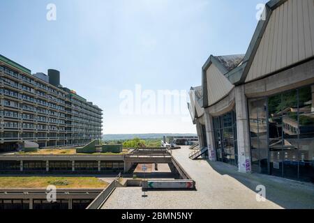 Bochum, Ruhr-Universität, !964-1974 vom Architekturbüro  HPP erbaut, Audimax Stock Photo