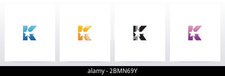 Star On Letter Logo Design K Stock Vector