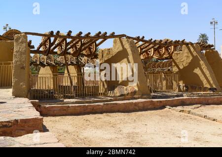 The ancient Haddaj Well in Tayma, Saudi Arabia. Stock Photo