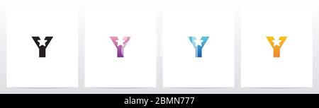 Star On Letter Logo Design Y Stock Vector