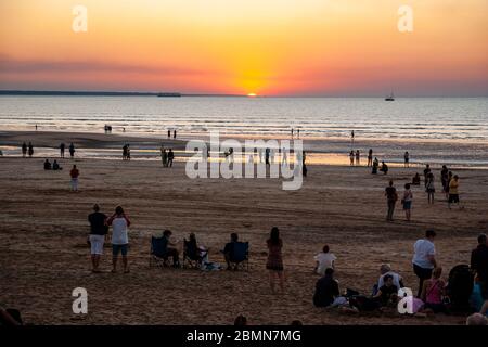 SUNSET, MINDIL BEACH, DARWIN, NORTHERN TERRITORY, AUSTRALIA Stock Photo