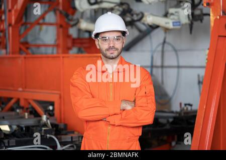 An engineer at the factory. Stock Photo