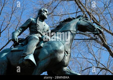 Equestrian statue of Stonewall Jackson, Chalottesville, Va Stock Photo