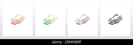 Steps On Letter Logo Design Q Stock Vector