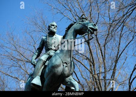 Equestrian statue of Stonewall Jackson, Chalottesville, Va Stock Photo