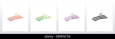 Steps On Letter Logo Design Y Stock Vector