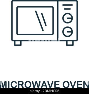 Microwave Oven icon from household collection. Simple line Microwave Oven icon for templates, web design and infographics Stock Vector