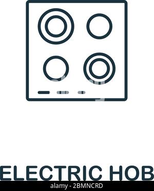 Electric Hob icon from household collection. Simple line Electric Hob icon for templates, web design and infographics Stock Vector