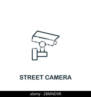 Street Camera icon from security collection. Simple line element Street Camera symbol for templates, web design and infographics Stock Vector
