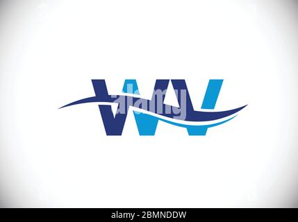 Creative letter WV Logo Design Vector Template. Initial Luxury Letter ...