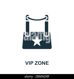 Vip Zone icon. Simple illustration from night club collection. Creative Vip Zone icon for web design, templates, infographics and more Stock Vector