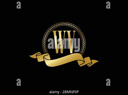 Initial Monogram Letter W V Logo Design Vector Template. Graphic Alphabet Symbol for Corporate Business Identity Stock Vector