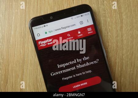 Flagstar Bank website (www.flagstar.com) displayed on smartphone Stock Photo