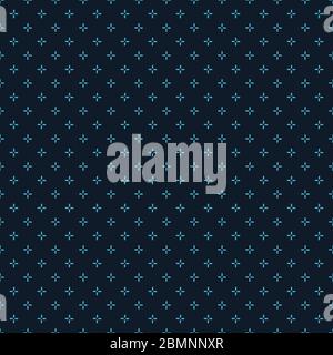 Vector cross stich plus seamless pattern, geometric background. Aim seamless patern. Stock vector illustration Stock Vector