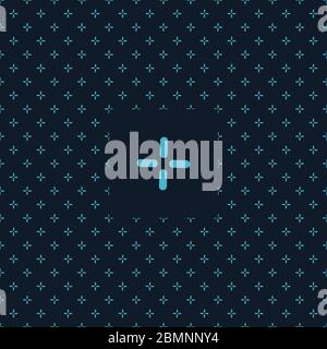 Vector cross stich plus seamless pattern, geometric background. Aim seamless patern. Stock vector illustration Stock Vector