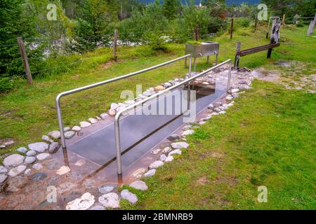 alternative medicine with Kneipp water therapy Stock Photo