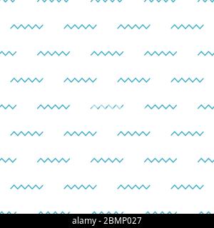 zigzag wave seamless pattern background. Modern stylish texture. Repeating geometric tiles with horizontal zigzag. Stock vector illustration Stock Vector