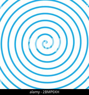 Blue Vector radial curve spiral twirl background. Hypnotic, dynamic vortex Object. Stock Vector illustration Stock Vector