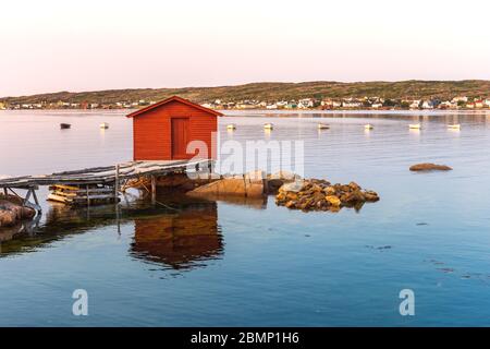 The fishing village of Tilting, Fogo Island, Newfoundland and Labrador, Canada Stock Photo