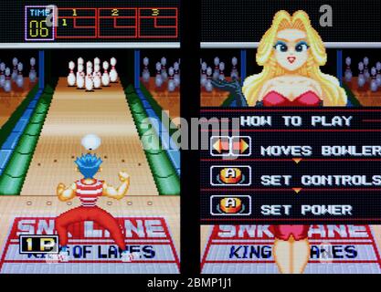 League Bowling - SNK Neo-Geo NeoGeo - Editorial use only Stock Photo