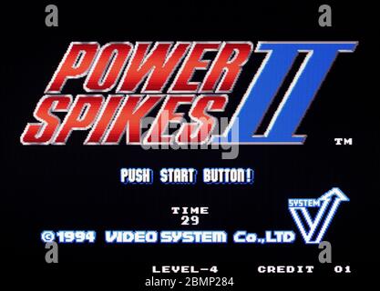 Power Spikes II 2 - SNK Neo-Geo NeoGeo - Editorial use only Stock Photo