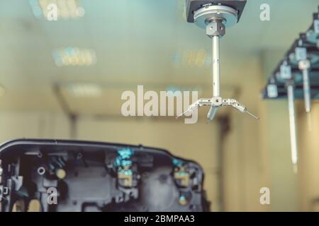 modern device for accurate 3D measurement of the product and casting. Production automation. Program industry 4.0 Stock Photo